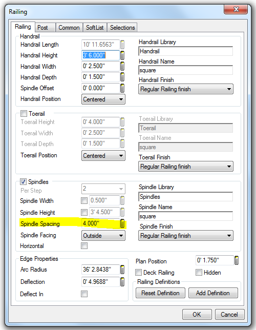 Railing Spindle Spacing Baluster Calc Elite Spindle Spacing for